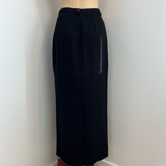 Vintage Huis Clos Collection Women’s US 8 Black Maxi Skirt Button Textured Goth - Picture 7 of 11